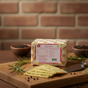 Mishti Gourmet Premium Artisanal Green Chilli Cheddar Cheese 200g